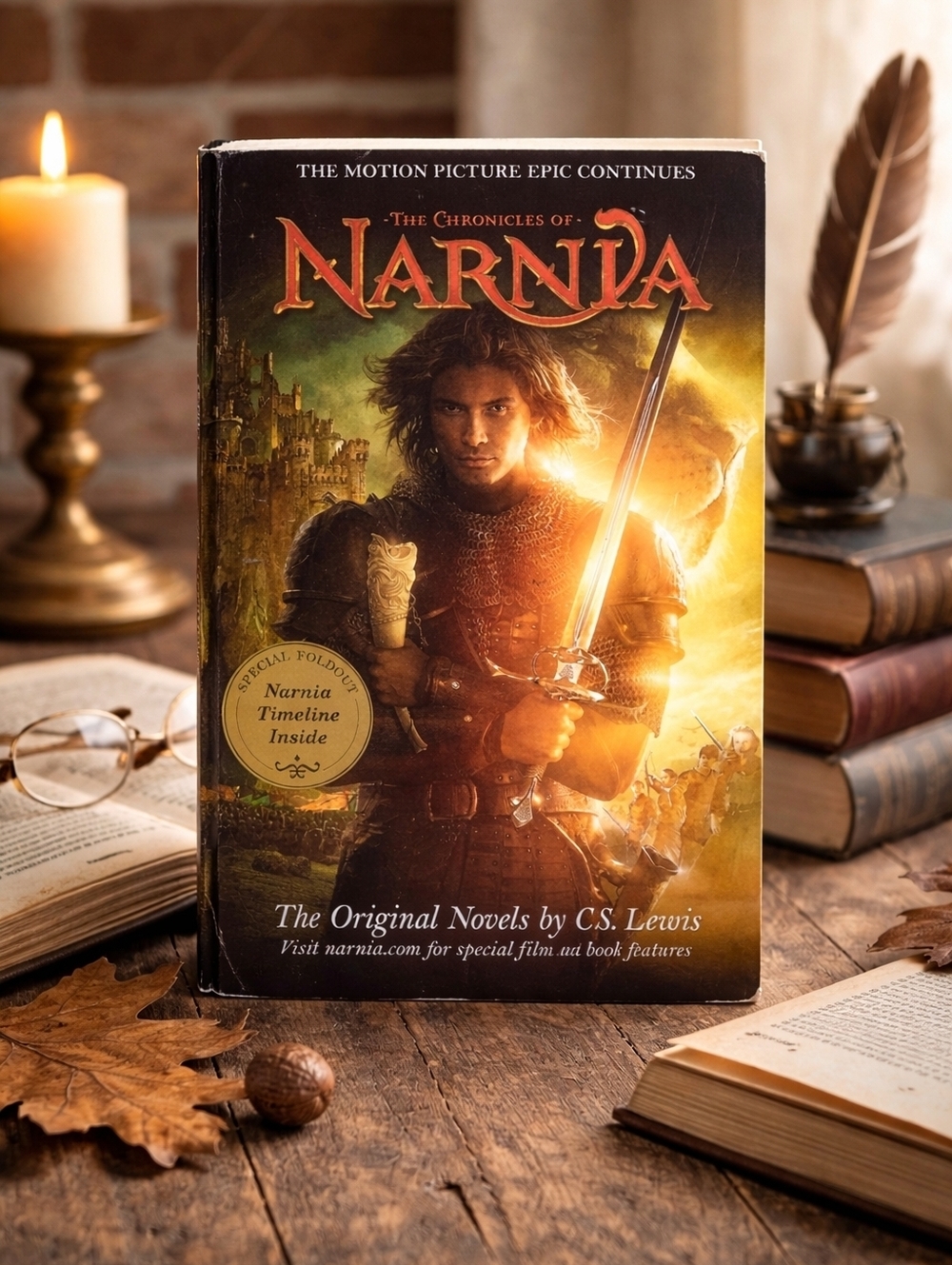 The Chronicles of Narnia Complete 7-Book Collection C.S. Lewis Fold-Out Timline